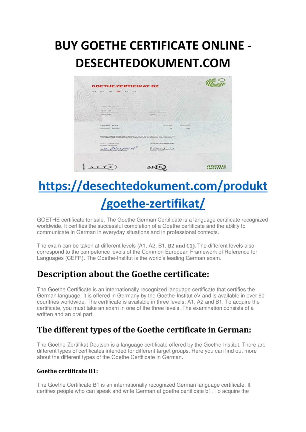 buy goethe certificate online desechtedokument com