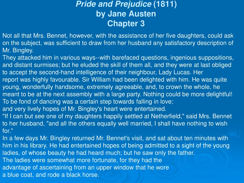 pride and prejudice 1811 by jane austen chapter 3