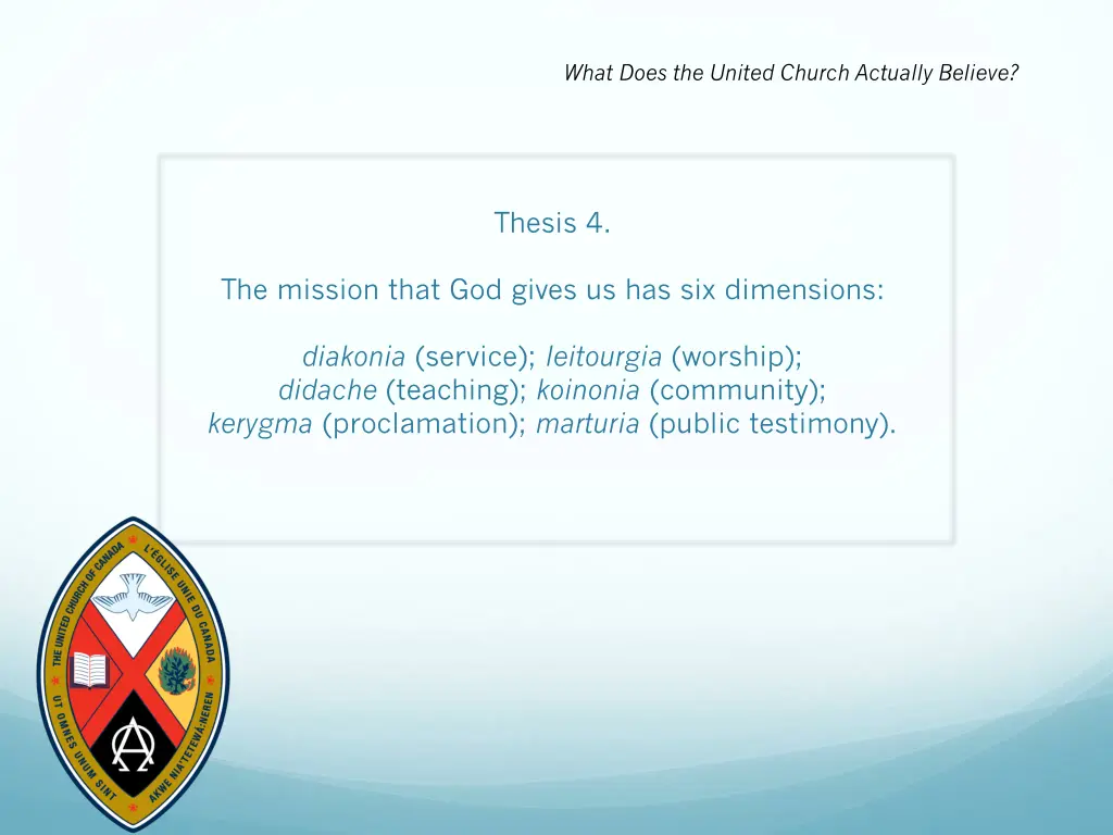 what does the united church actually believe 11