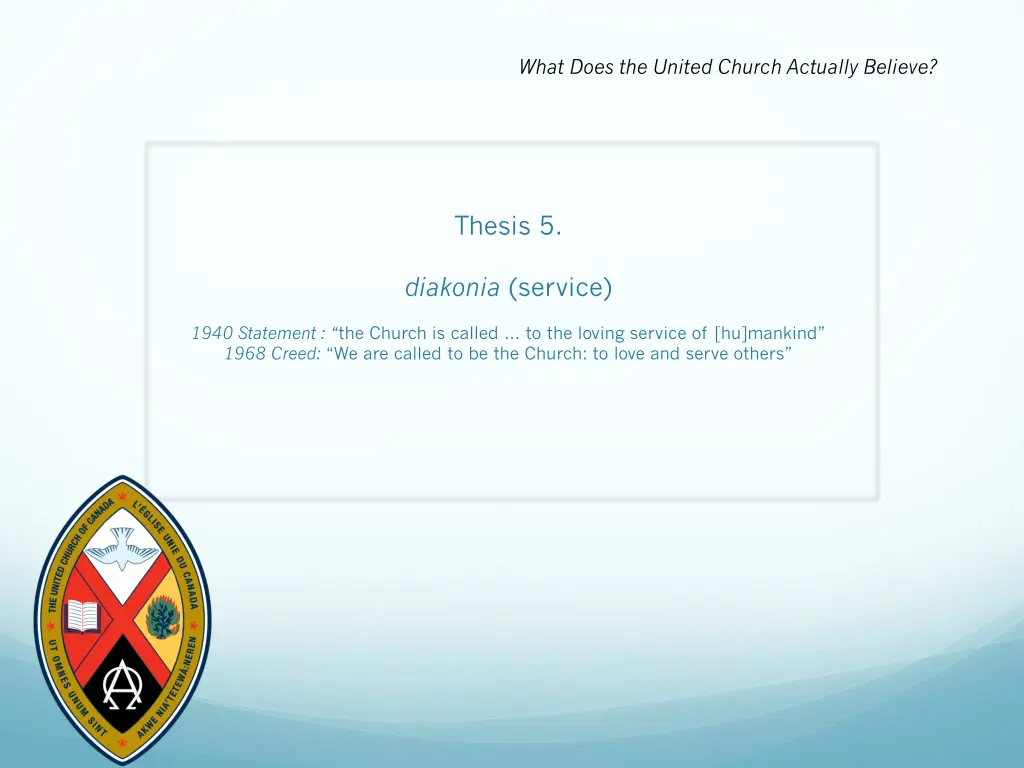 what does the united church actually believe 12