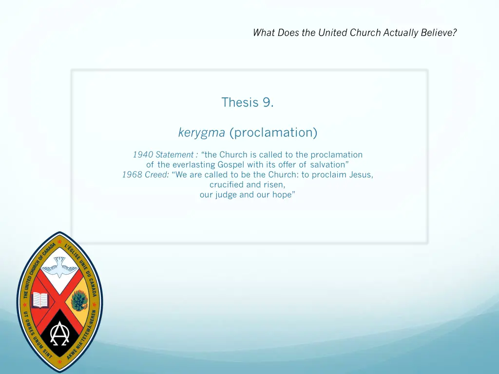 what does the united church actually believe 16