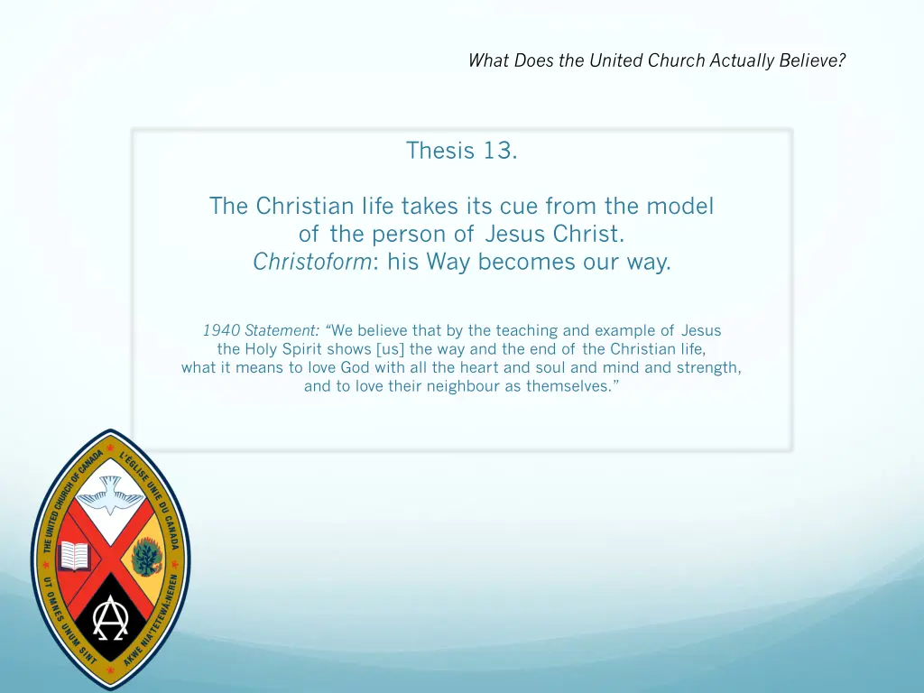 what does the united church actually believe 21