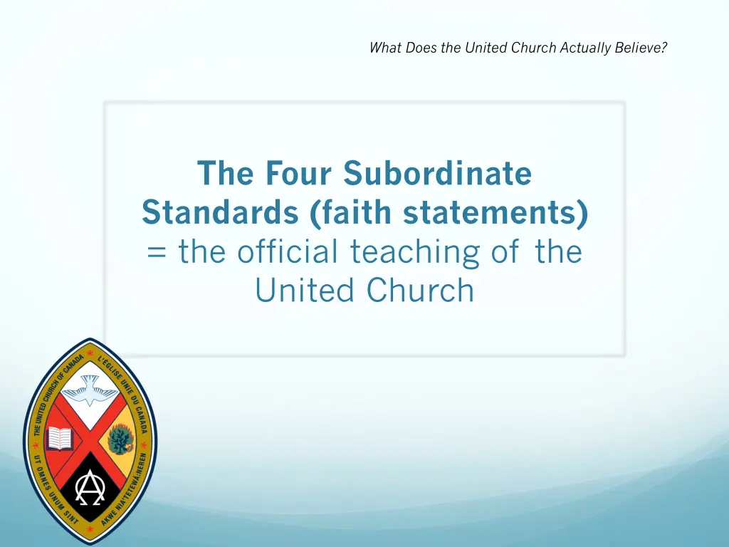 what does the united church actually believe 5