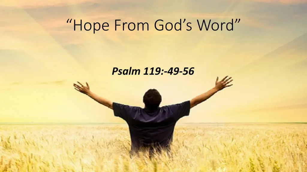 hope from god s word