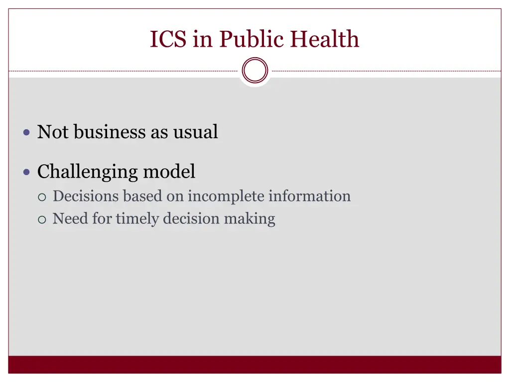 ics in public health