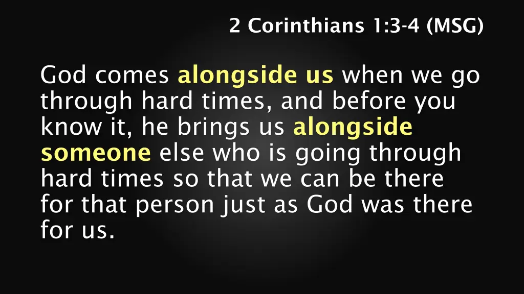 2 corinthians 1 3 4 msg 1