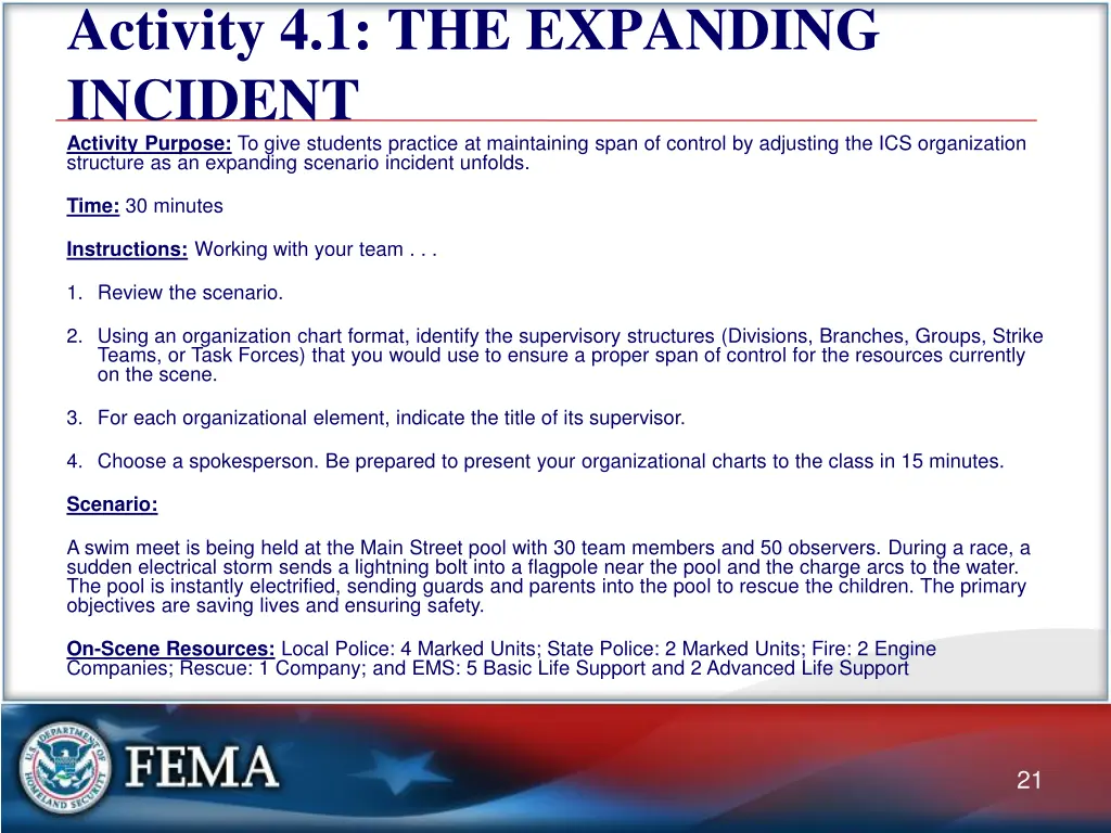 activity 4 1 the expanding incident activity