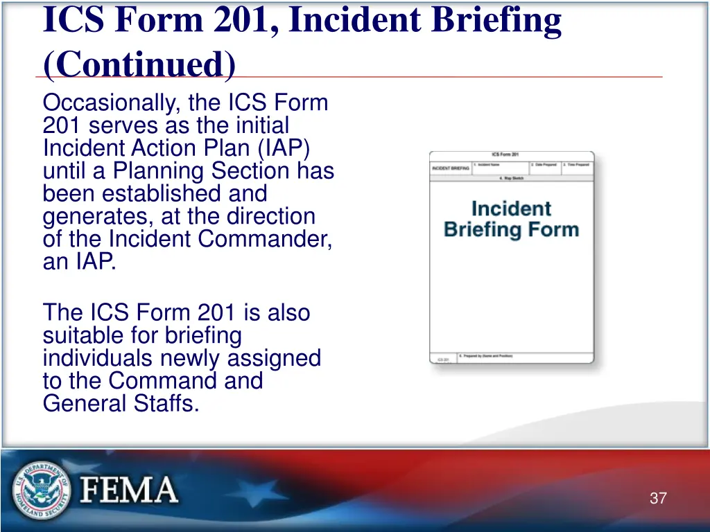 ics form 201 incident briefing continued