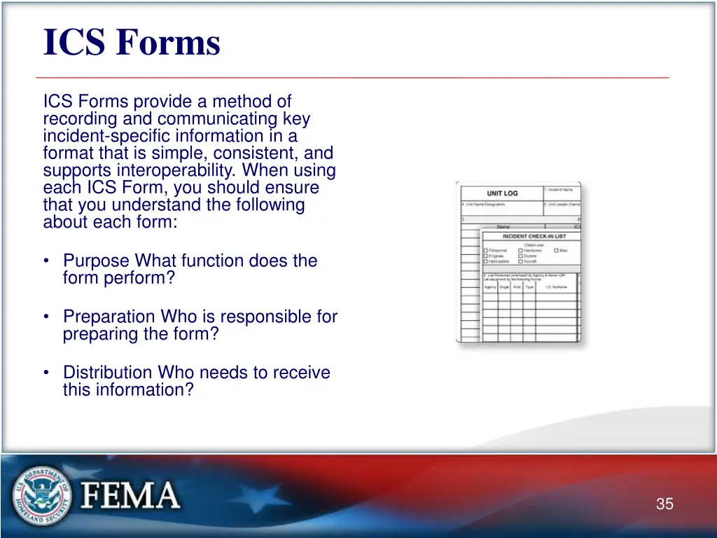 ics forms