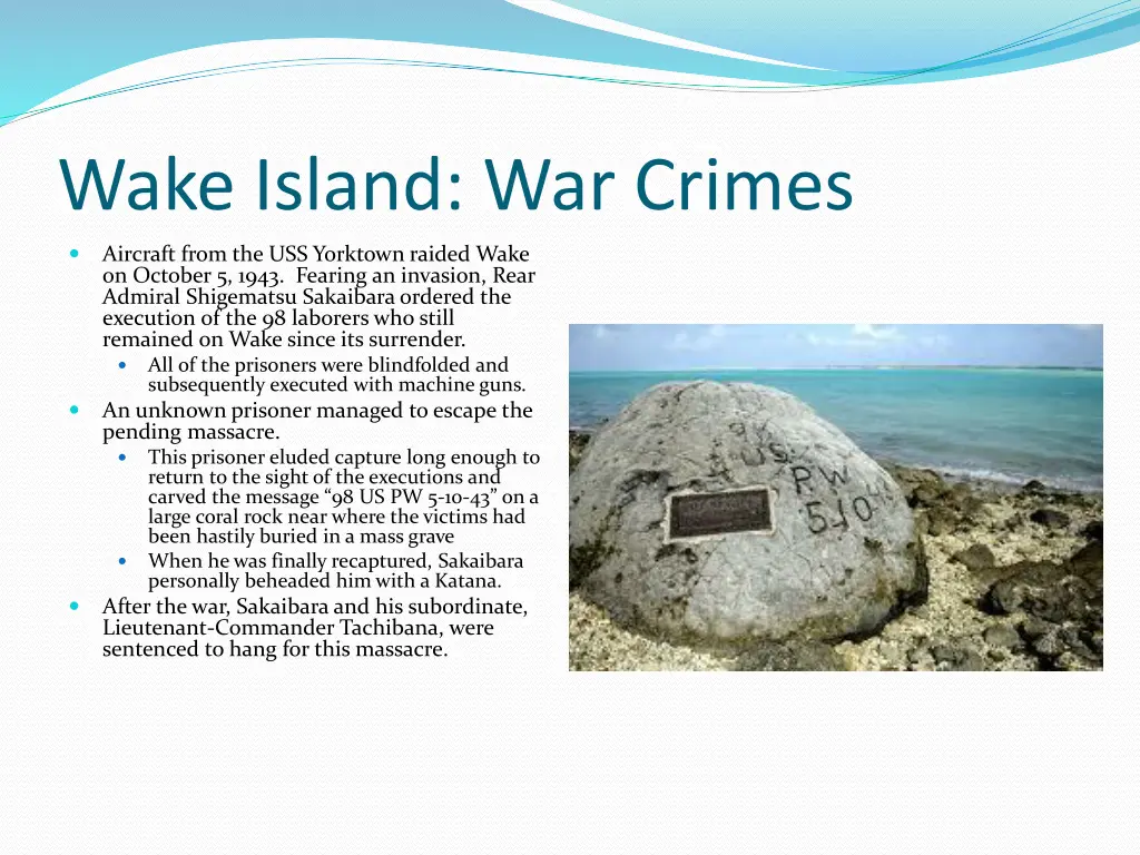 wake island war crimes