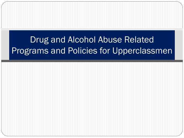 drug and alcohol abuse related programs