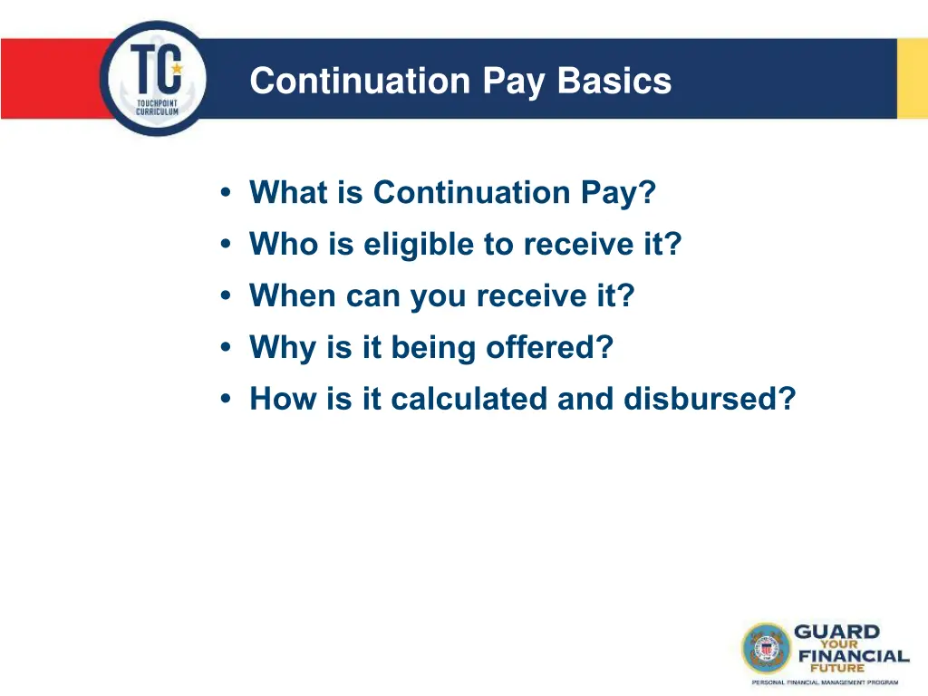 continuation pay basics