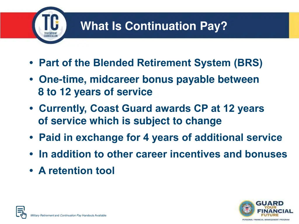 what is continuation pay