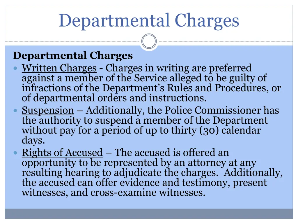 departmental charges