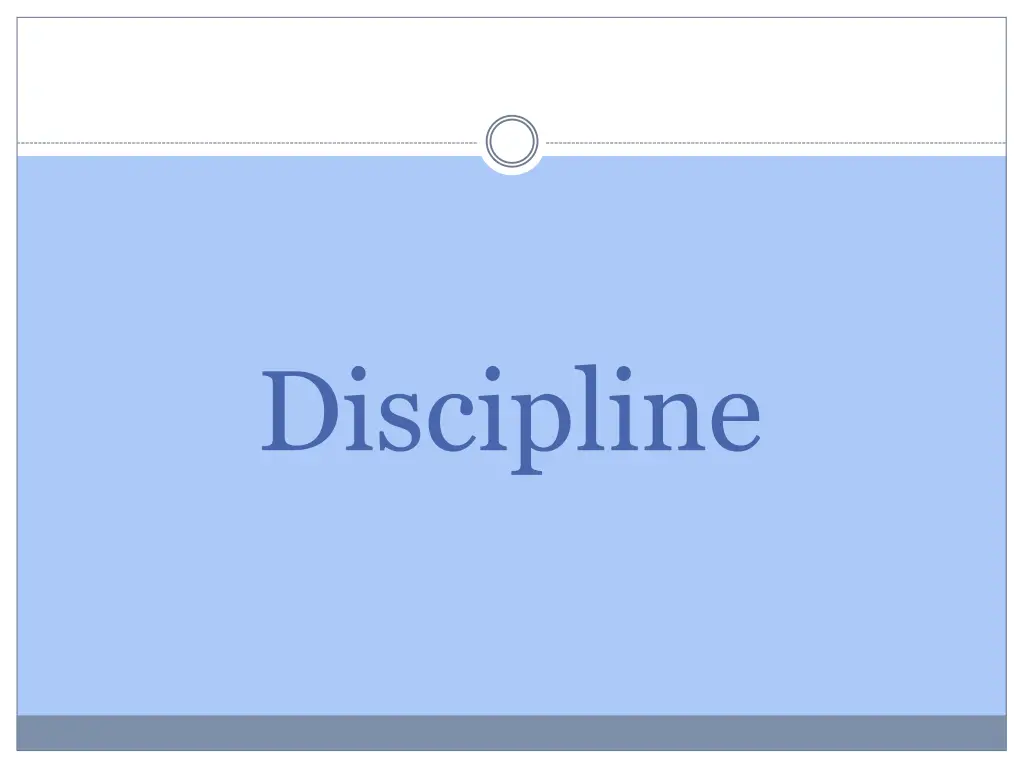 discipline