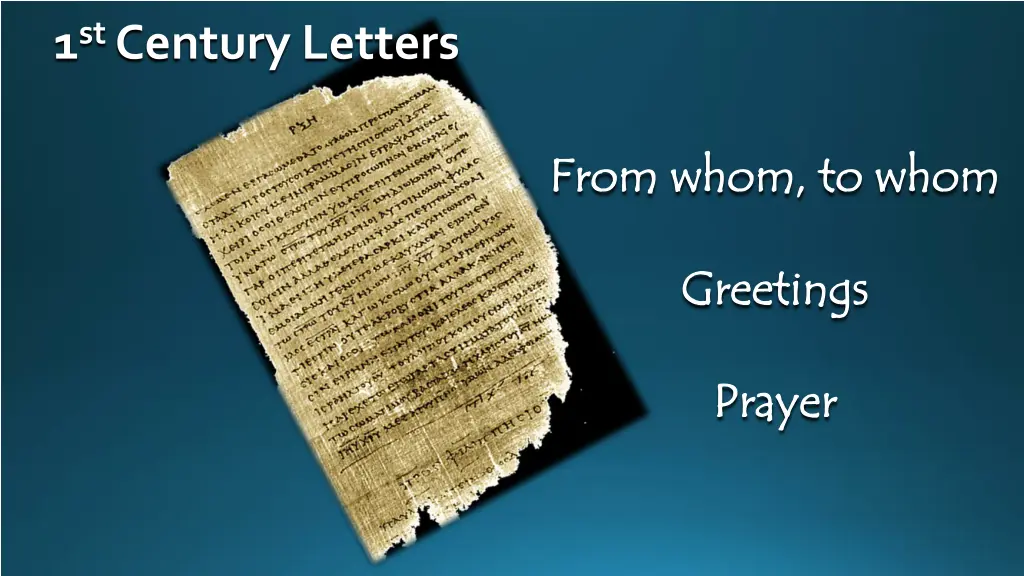 1 st century letters