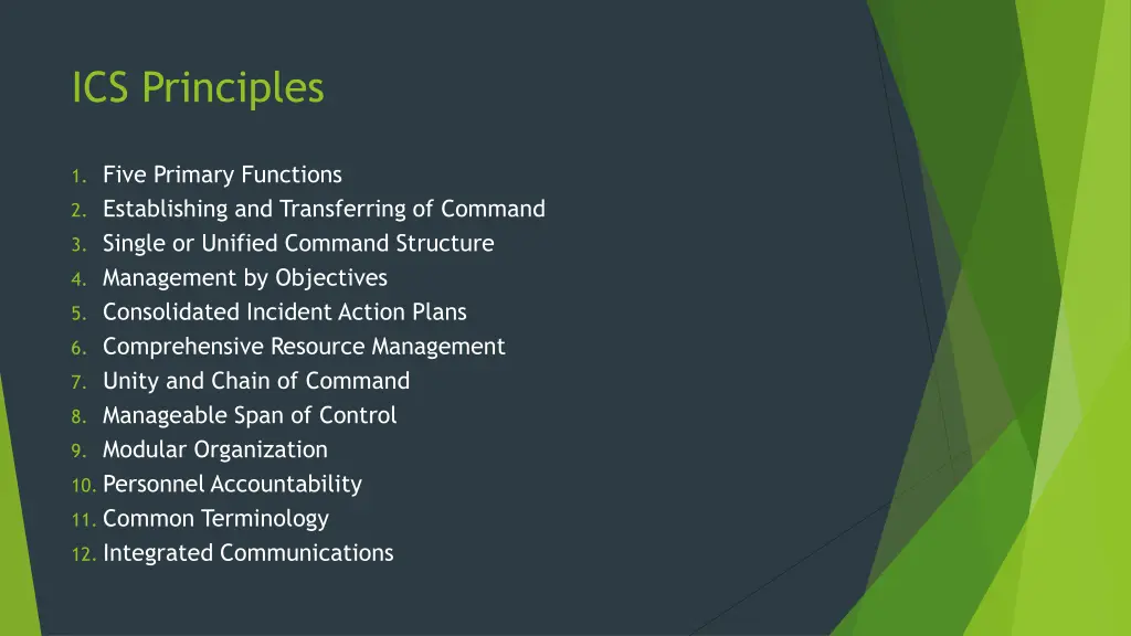 ics principles