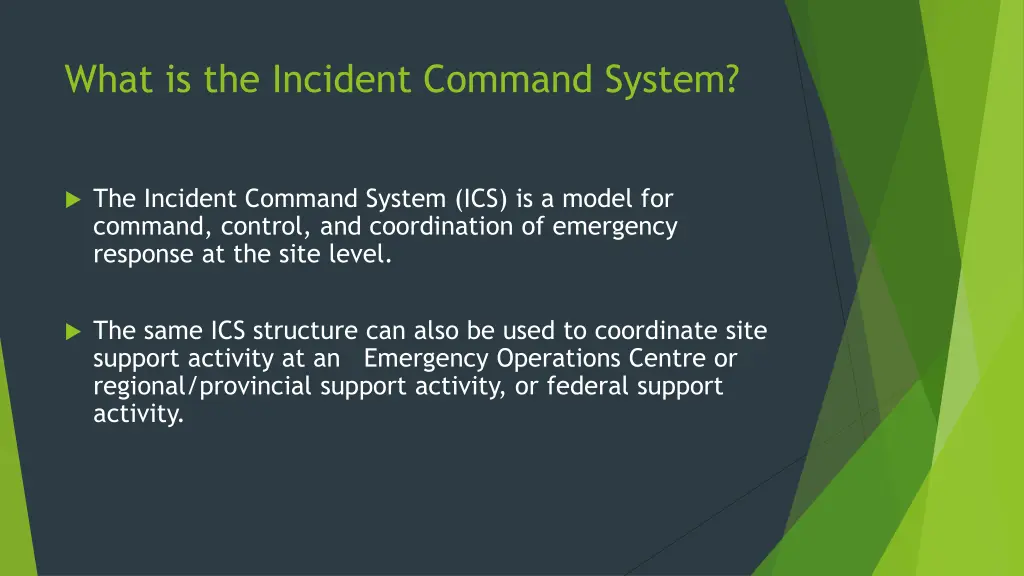 what is the incident command system