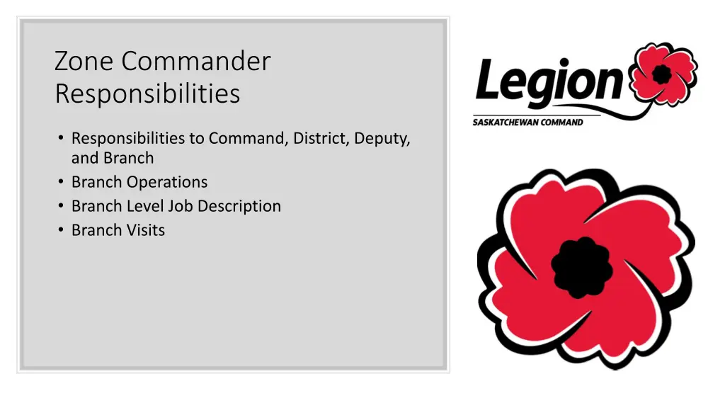 zone commander responsibilities