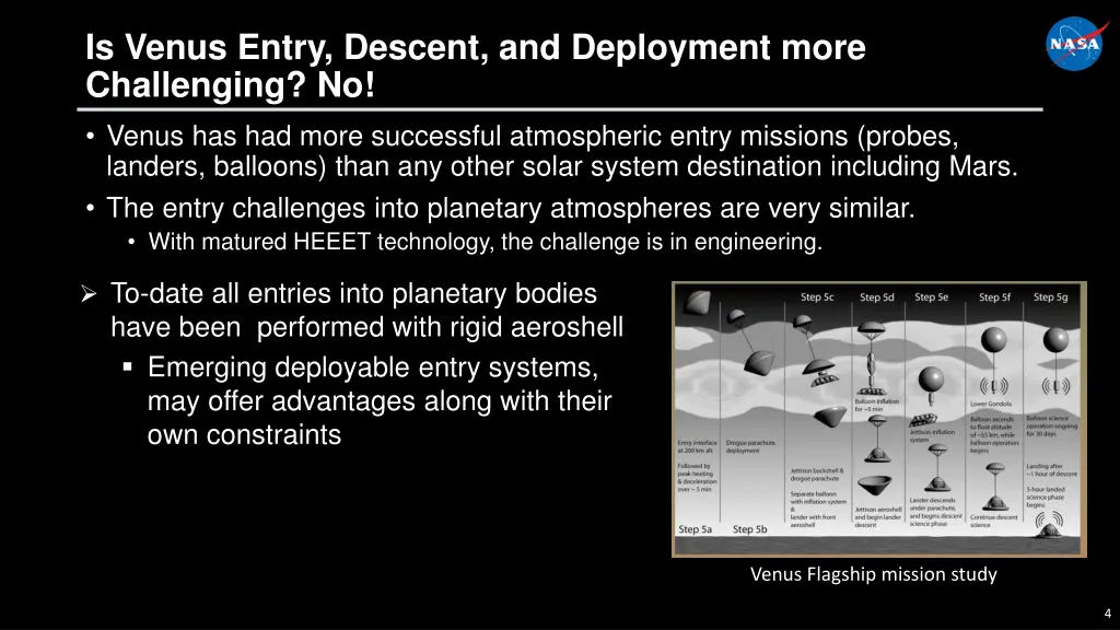 is venus entry descent and deployment more