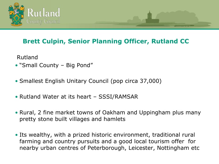 brett culpin senior planning officer rutland cc