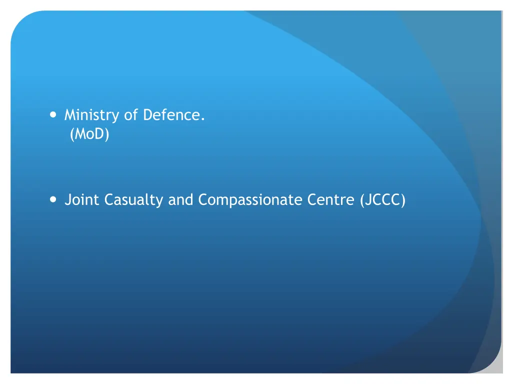 ministry of defence mod