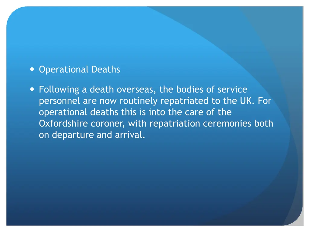 operational deaths