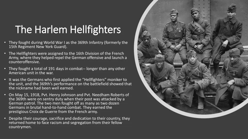 the harlem the harlem hellfighters