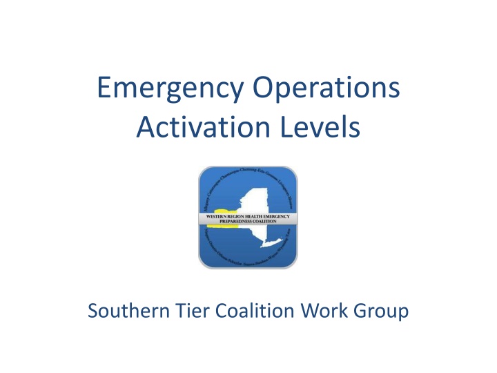 emergency operations activation levels