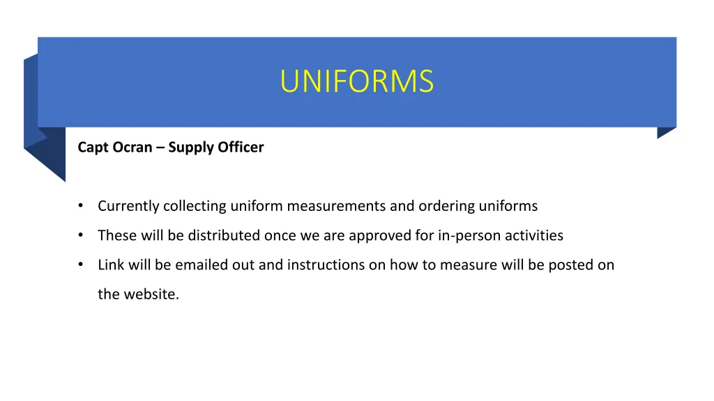 uniforms