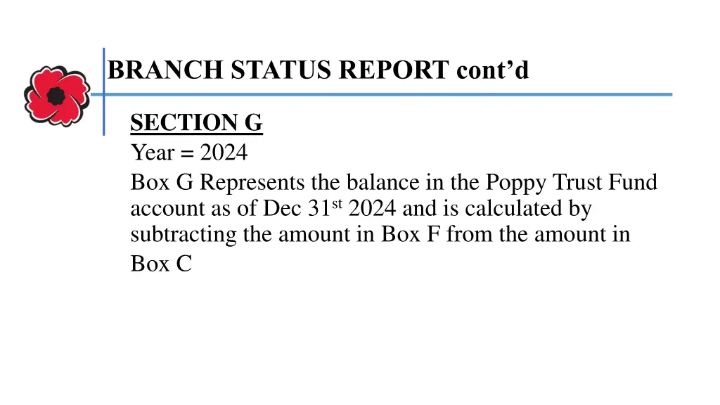 branch status report cont d 7