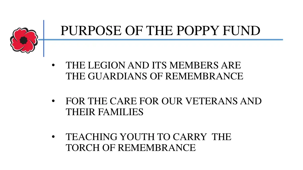 purpose of the poppy fund