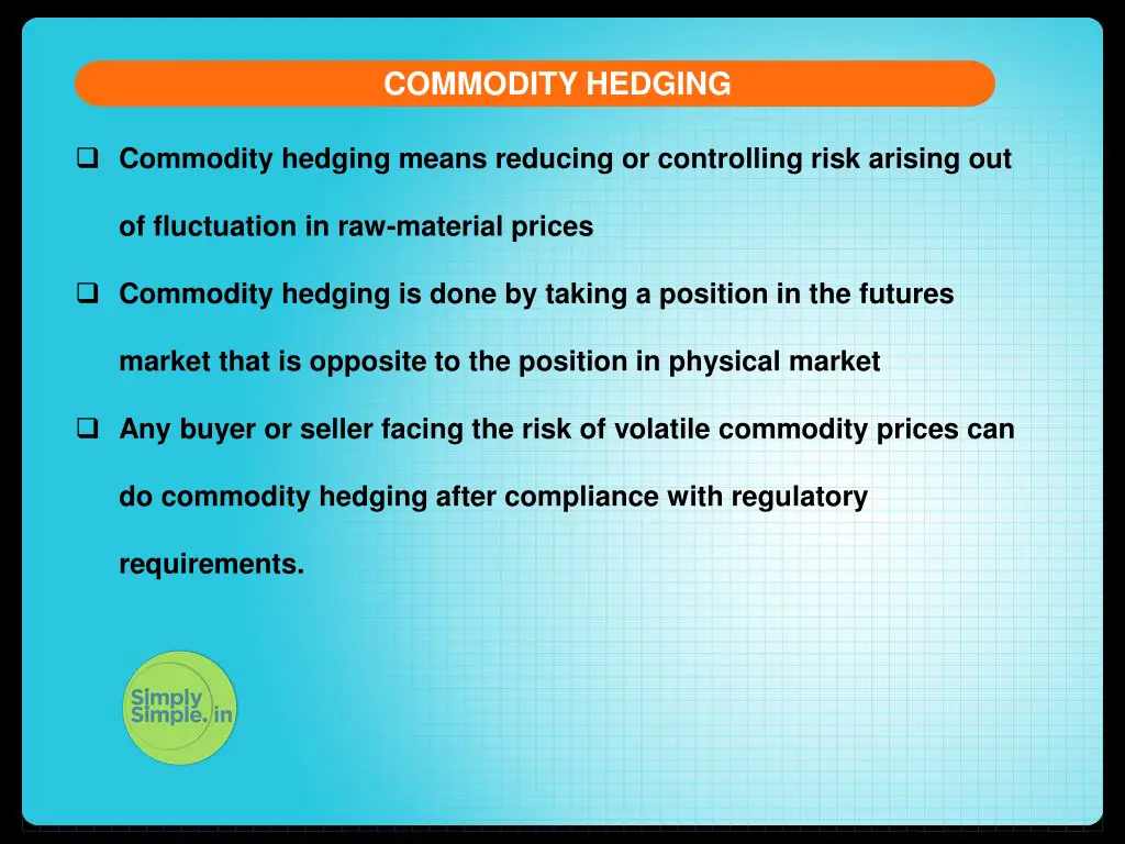 commodity hedging