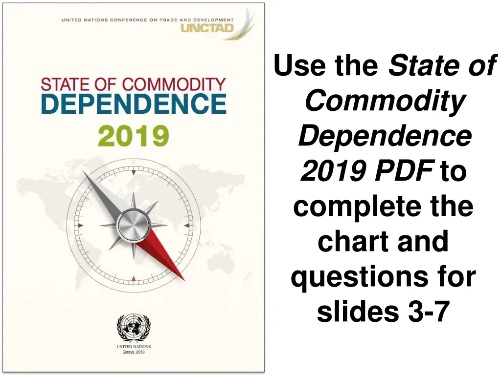 use the state of commodity dependence 2019