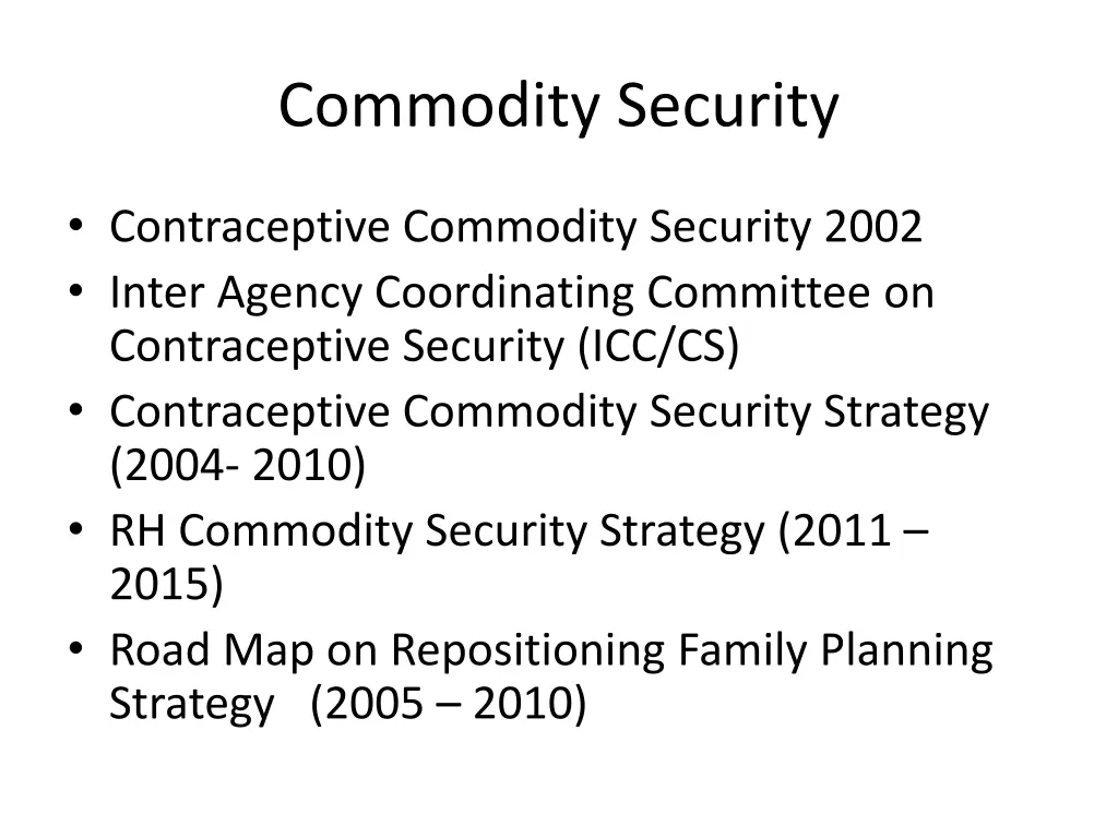 commodity security