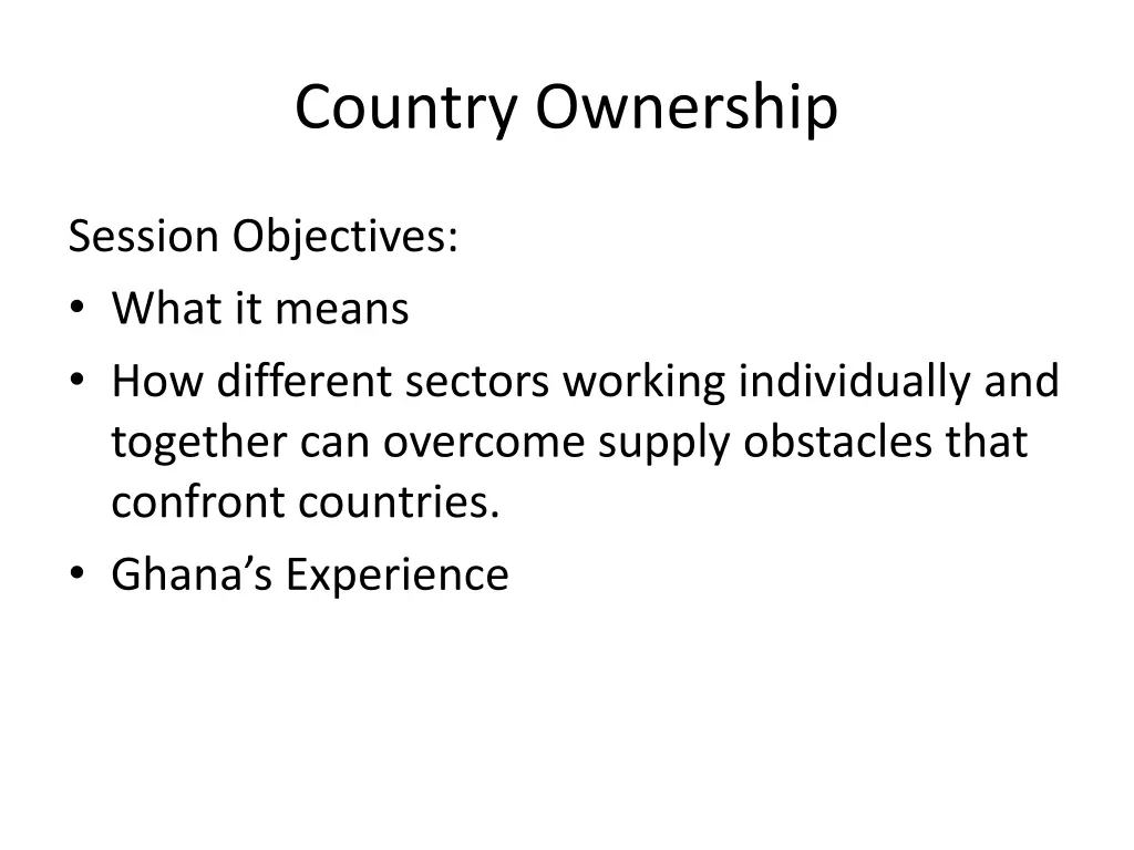 country ownership