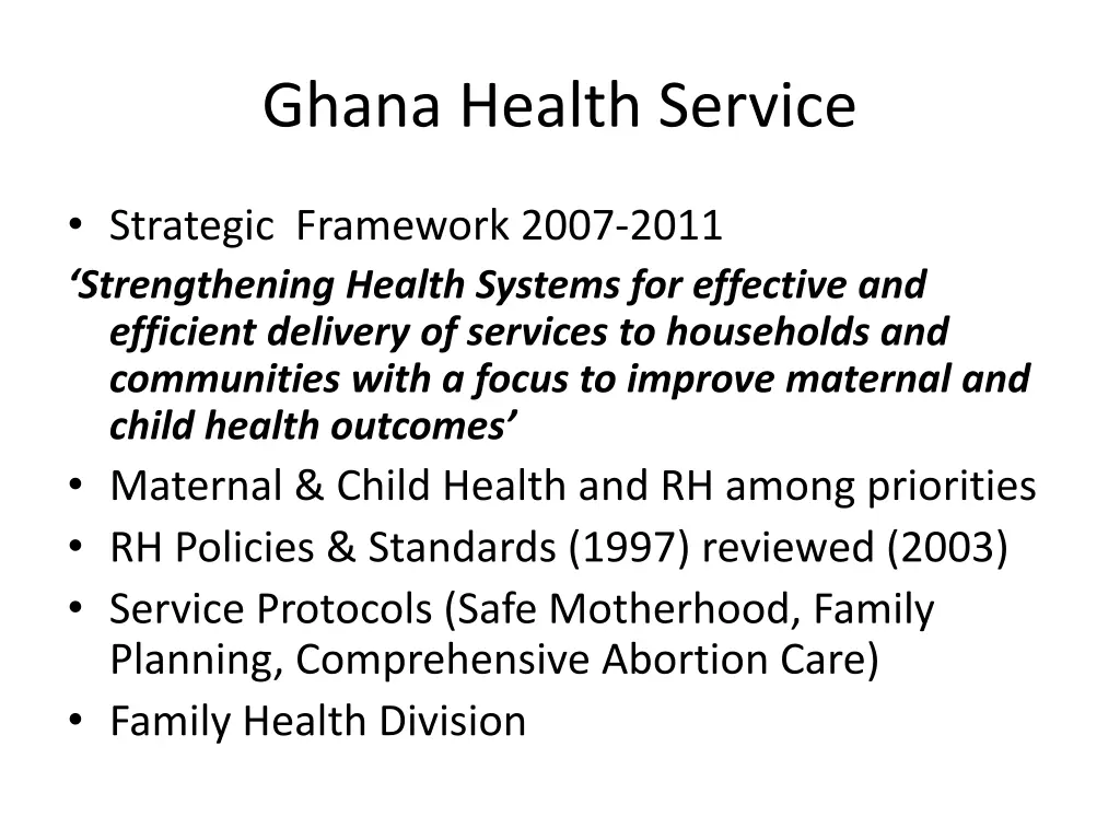 ghana health service