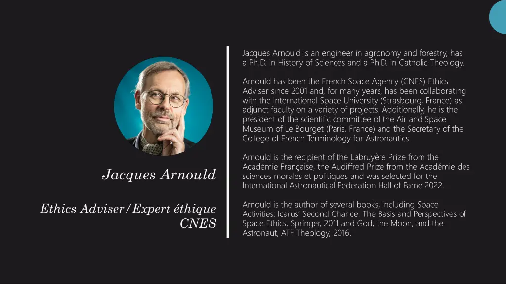 jacques arnould is an engineer in agronomy