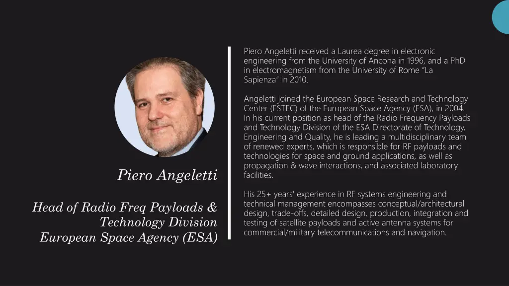 piero angeletti received a laurea degree