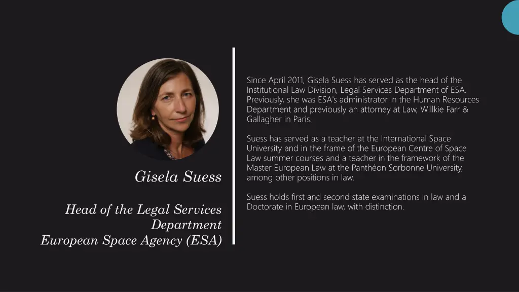 since april 2011 gisela suess has served