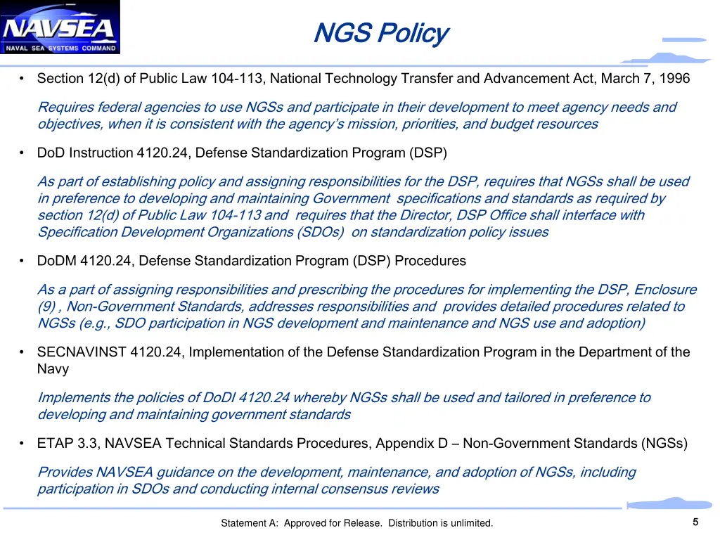 ngs policy ngs policy