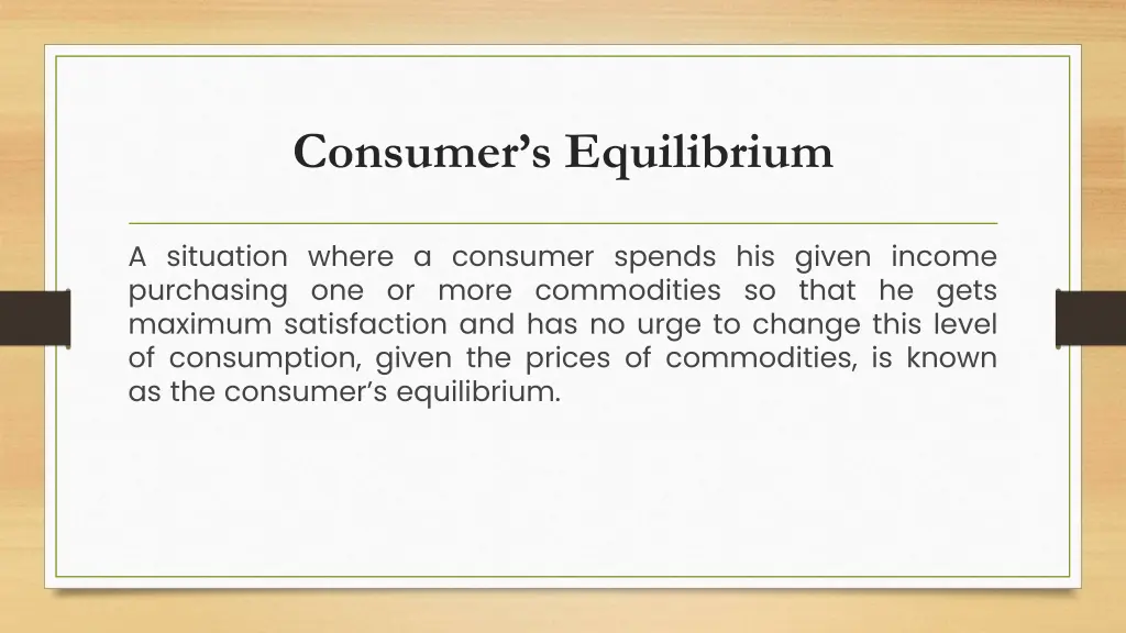 consumer s equilibrium 1