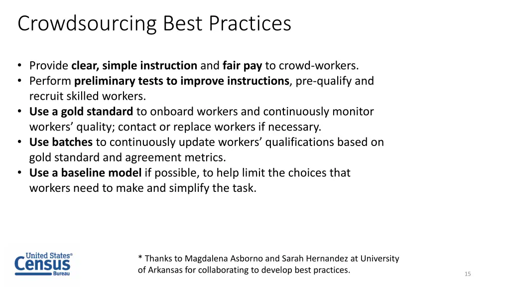 crowdsourcing best practices