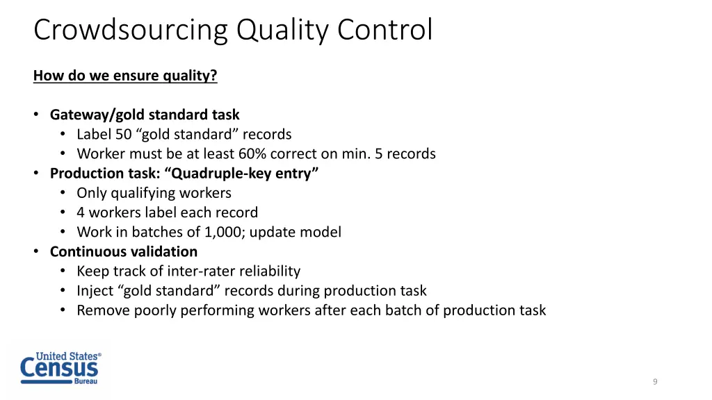 crowdsourcing quality control