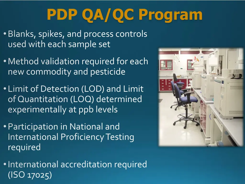 pdp qa qc program