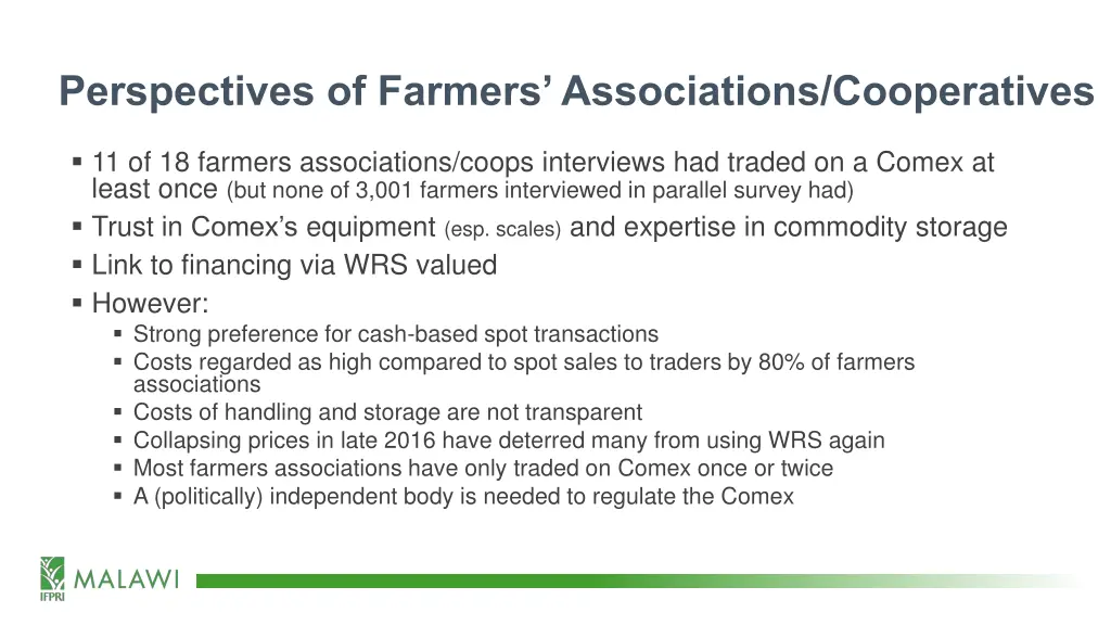 perspectives of farmers associations cooperatives