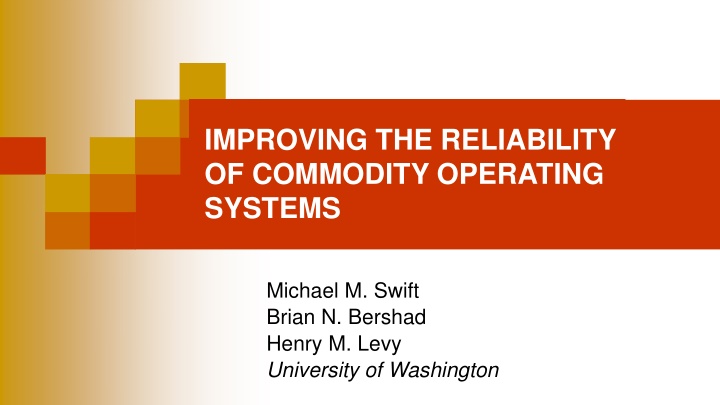 improving the reliability of commodity operating