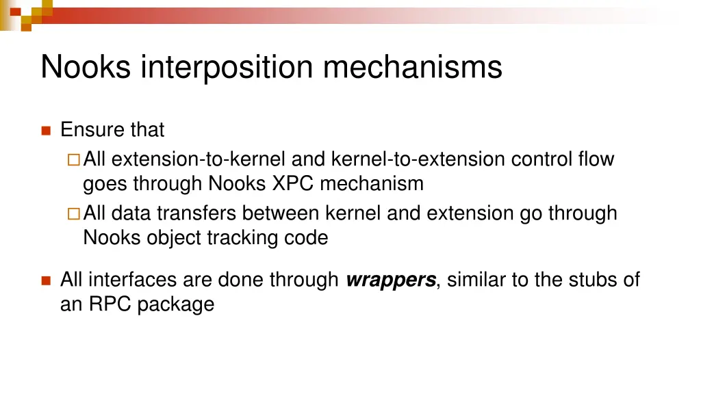 nooks interposition mechanisms