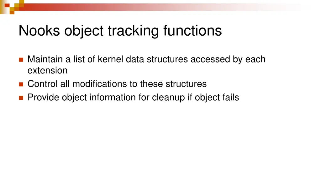 nooks object tracking functions