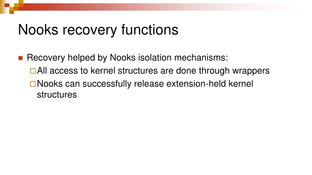 nooks recovery functions 1